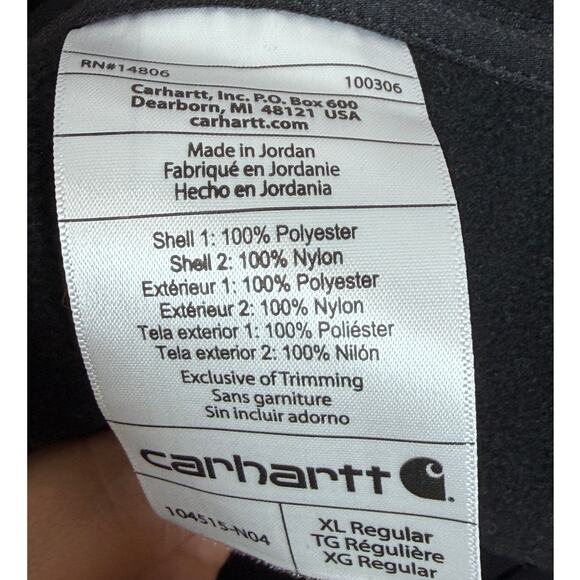 Carhart Men's Yukon Extremes Wind Fighter Fleece Waterproof Black Vest Size XL - Picture 11 of 11